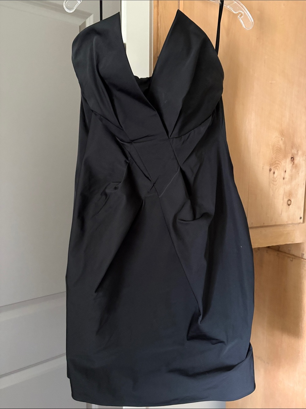 Armani Collezioni Black Strapless Cocktail Dress